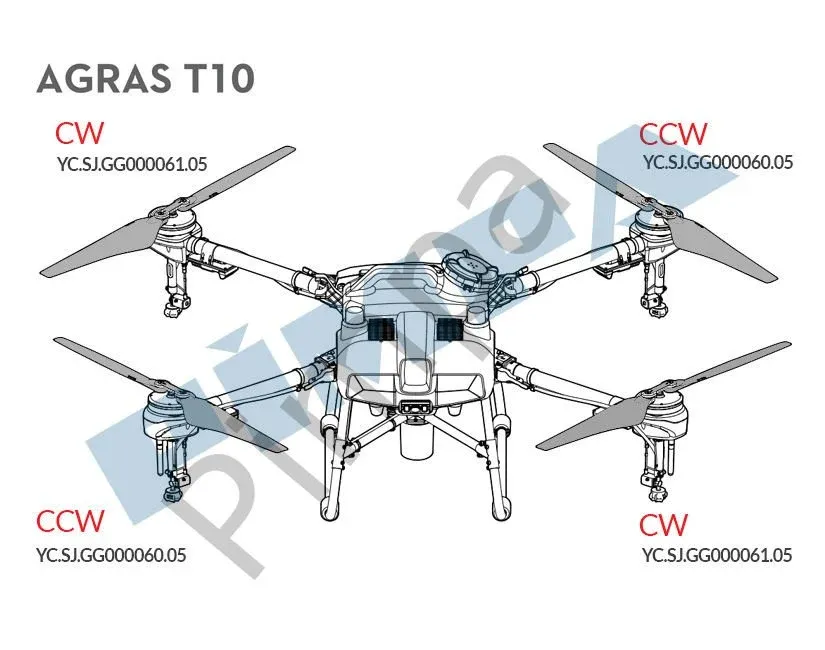 3390 CCW Propeller T10 KANAT (CCW) (1 ÇİFT = 2 PAL)